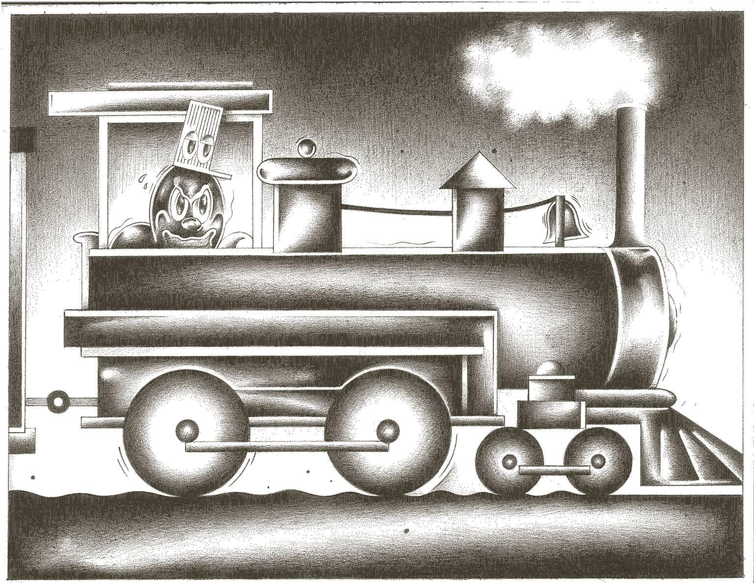 Ryan Travis Christian Figurative Art - Ain’t Gone Run No Train On Me!