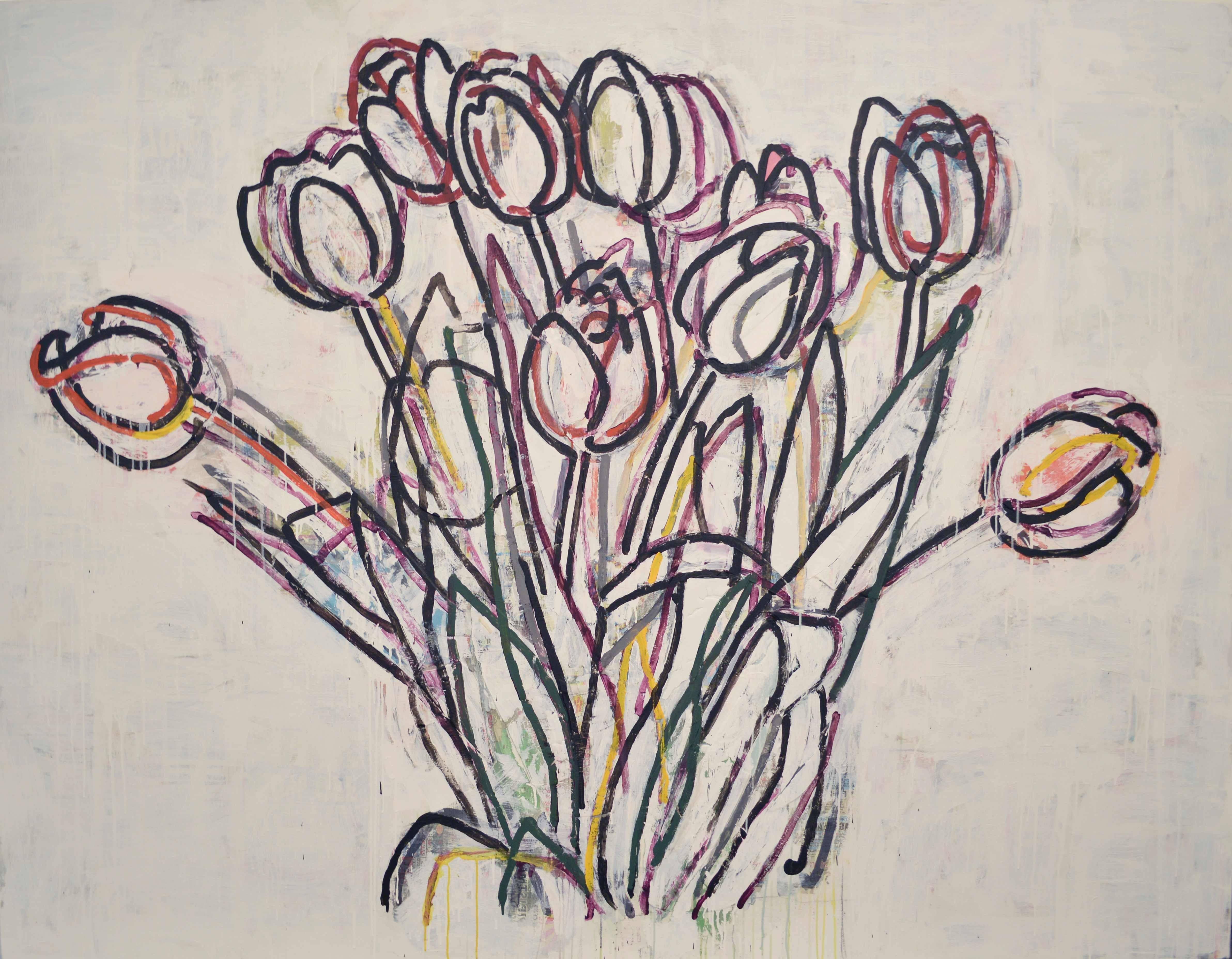 Joe Mancuso Abstract Painting - Tulips