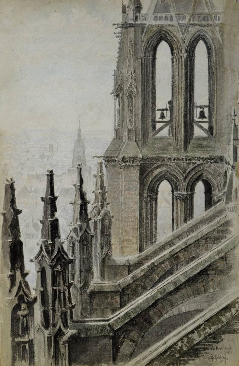 Charles Samson Landscape Art - The Cathedral of Amiens