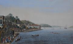 antoine-ignace melling Ottoman villas at Tarabya, on the European shores of the Bosporus