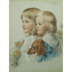 Antique Portrait of Conrad and Violet Flower 