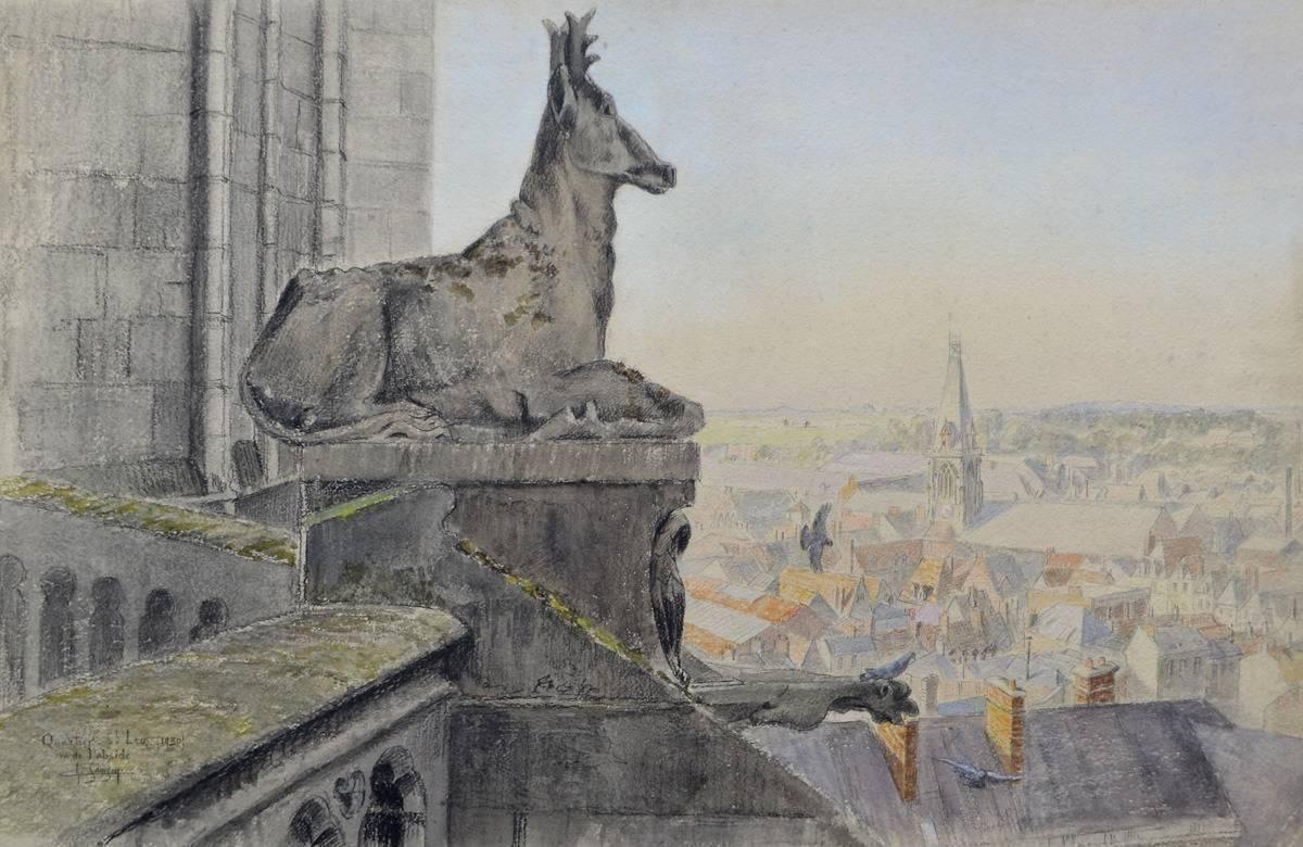 Charles Samson Landscape Art - Amiens Cathedral