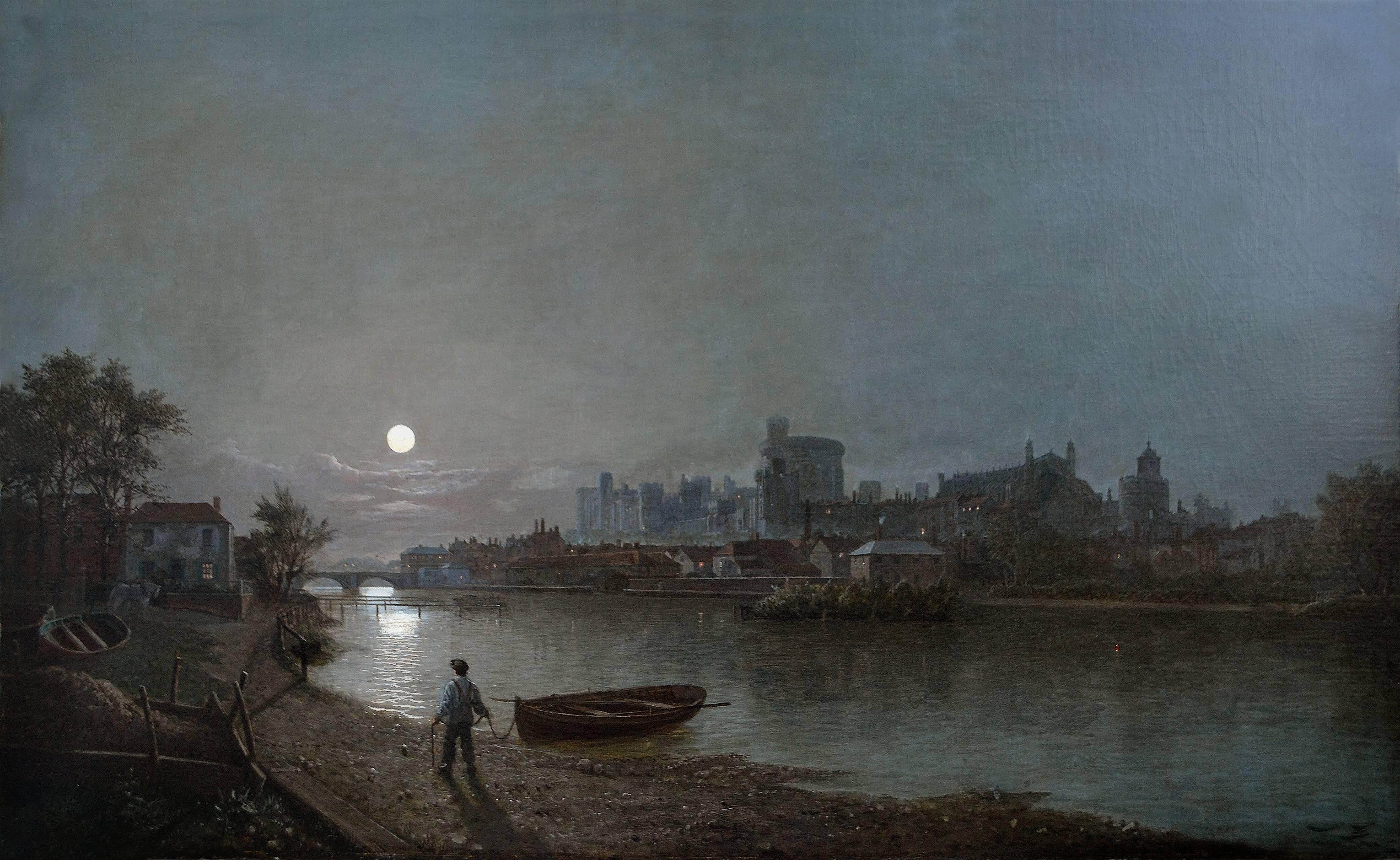 Henry Pether Landscape Painting - Windsor Nocturne