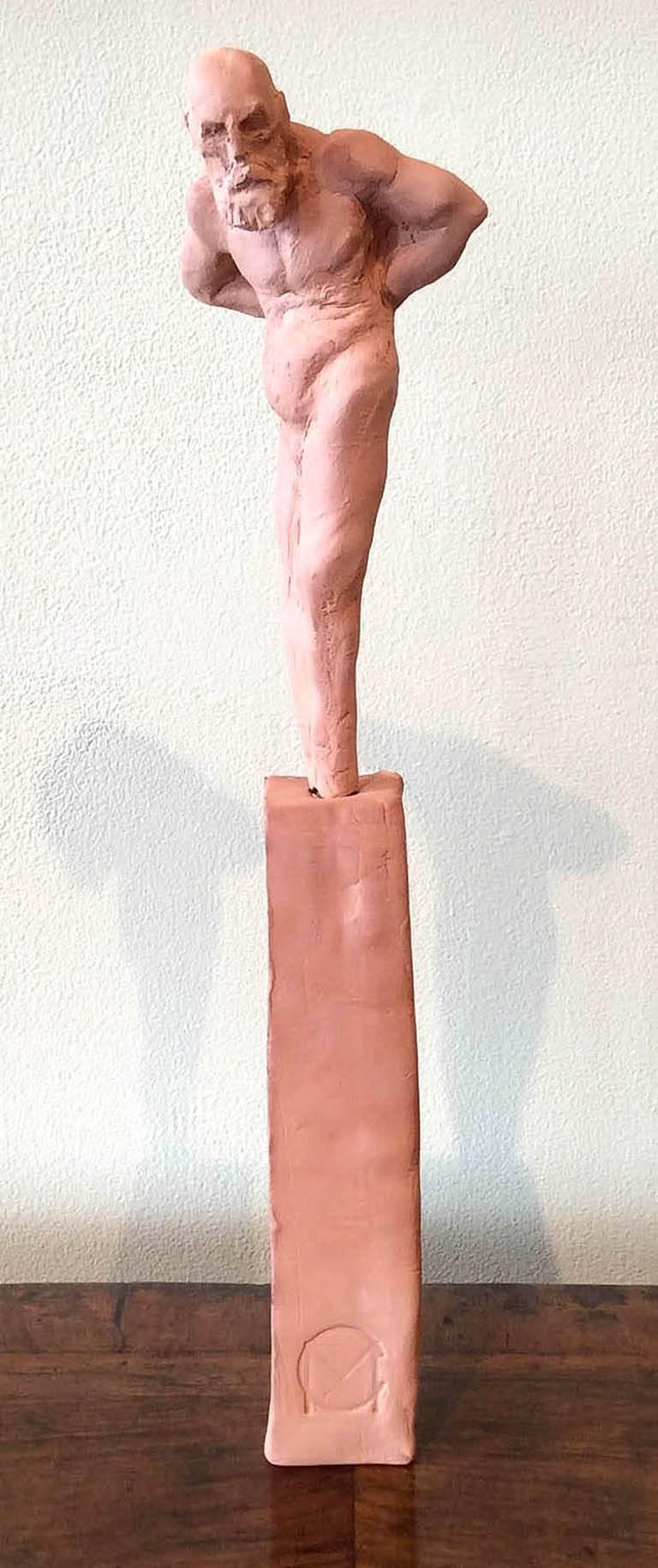 Christian Mizon Nude Sculpture - The Old Man