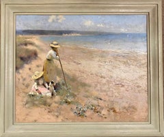 Summer Haze, Early 20th-Century Oil Landscape Painting