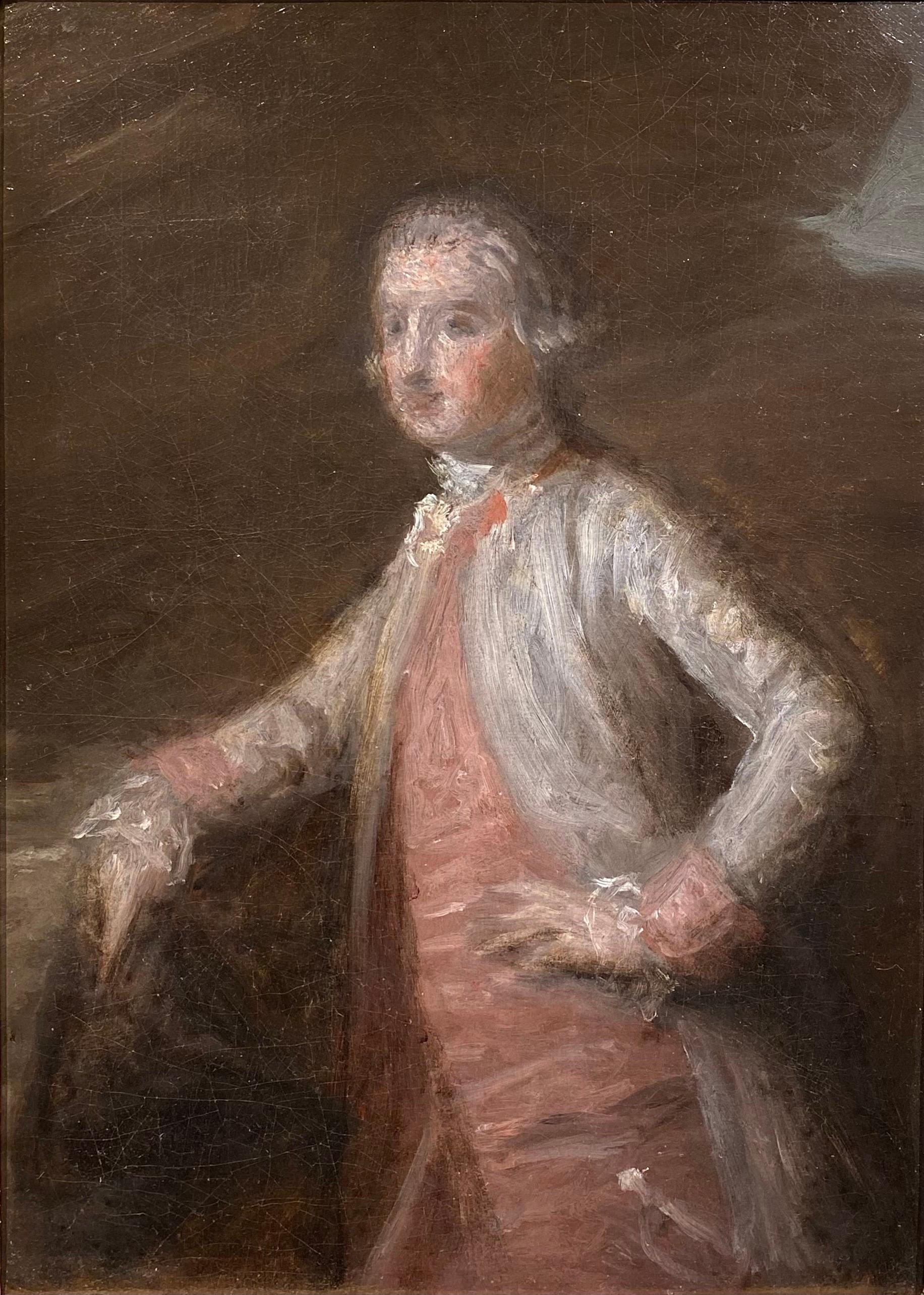 Porträt eines jungen Mannes – Painting von Studio of Sir Allan Ramsay
