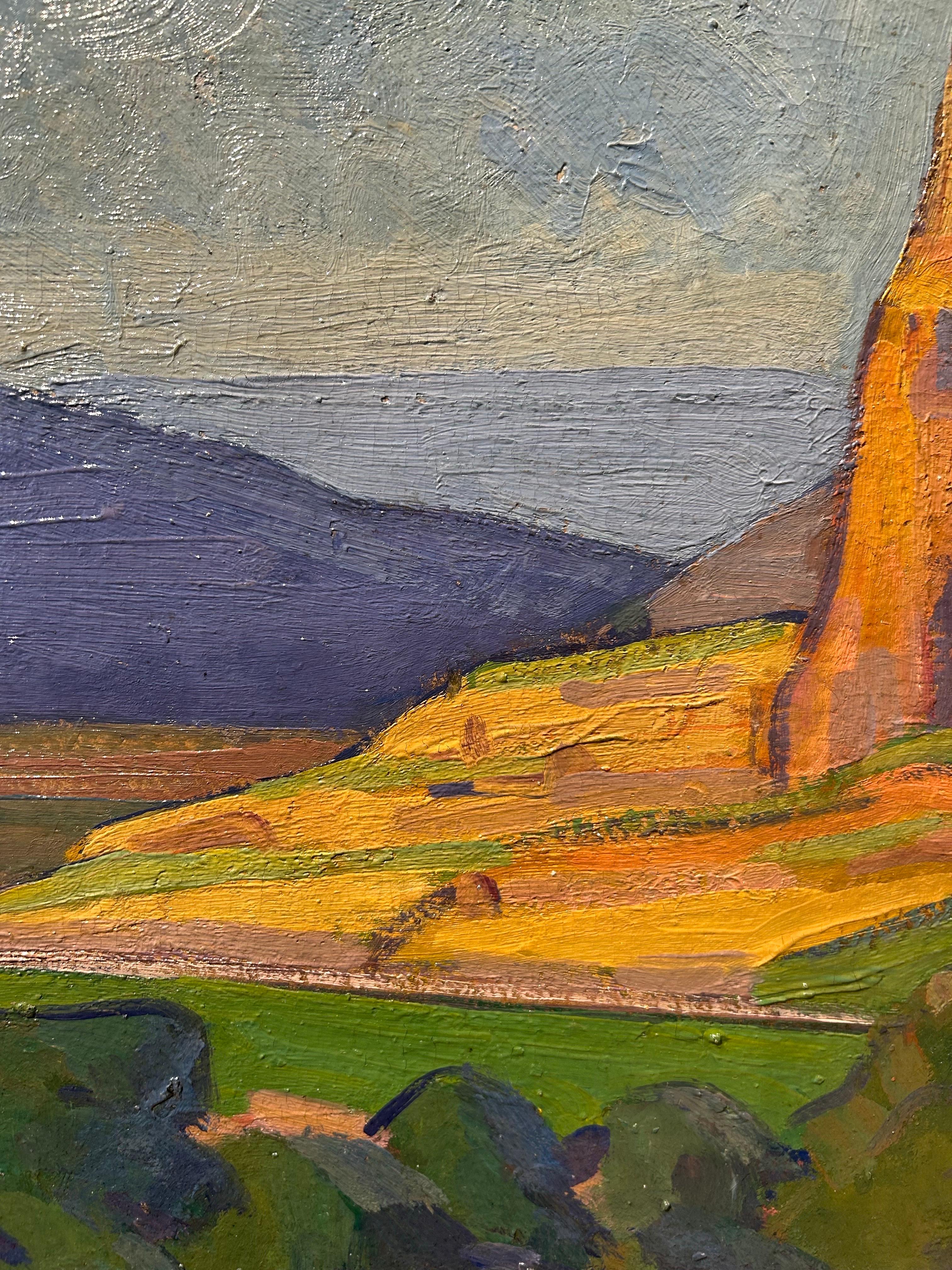 Route de Montagne (Braun), Landscape Painting, von Robert Deborne