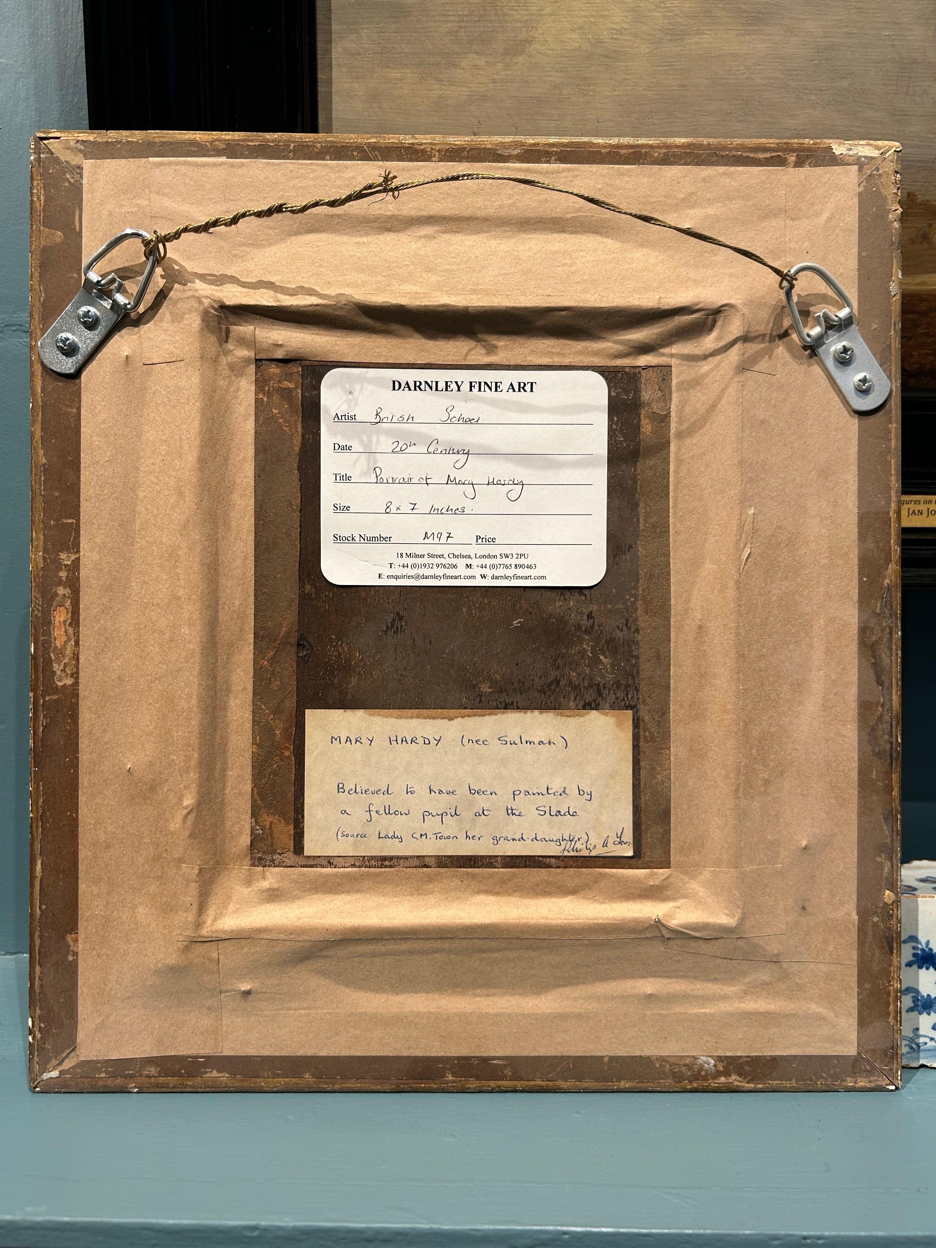 Portrait d'une Mary Hardy (née Sulman), huile victorienne de la fin du XIXe siècle - Victorien Painting par Unknown