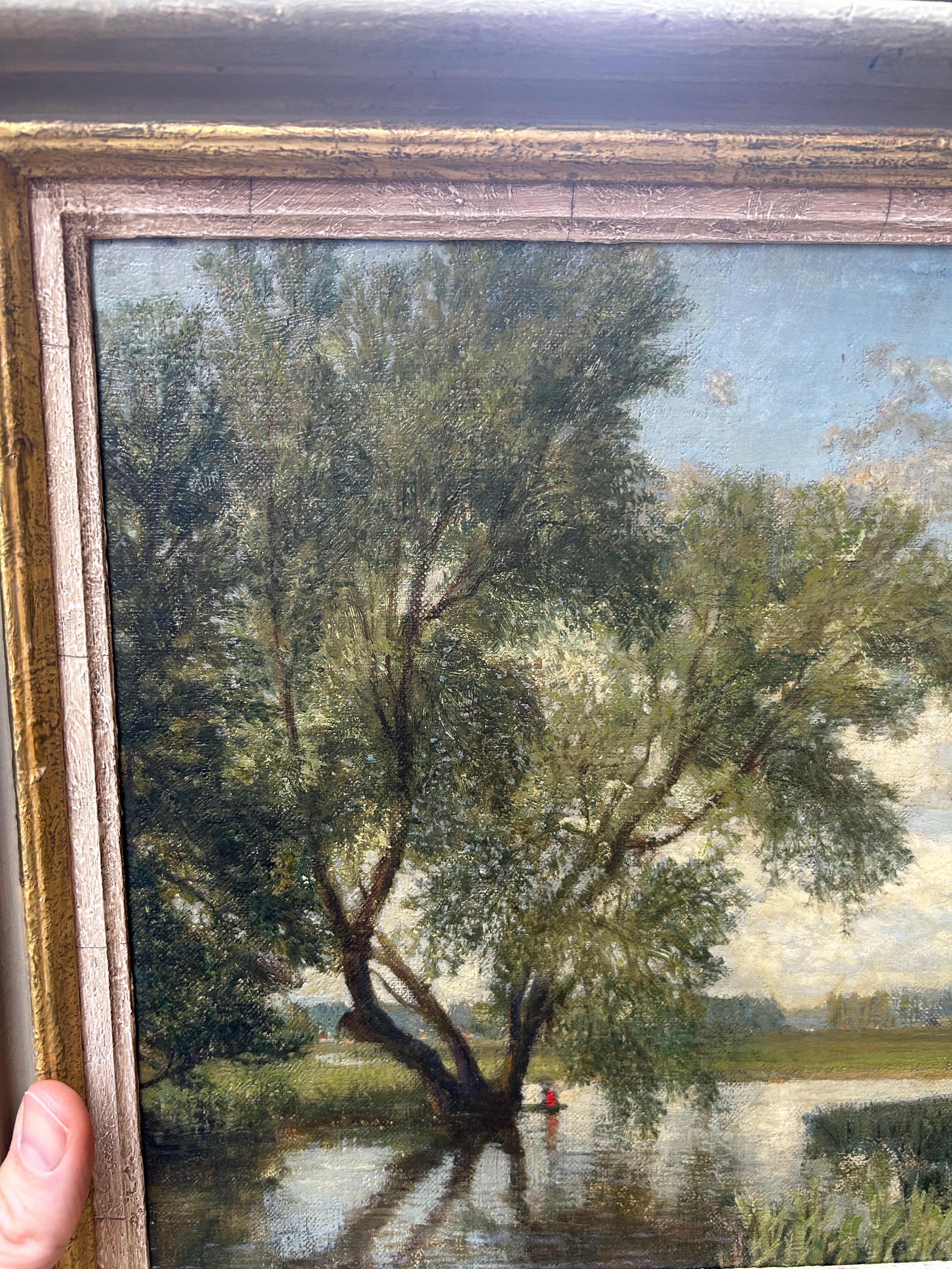 Ein Weidenbaum -  Britische Landschaft, 20. Jahrhundert, Öl im Angebot 1