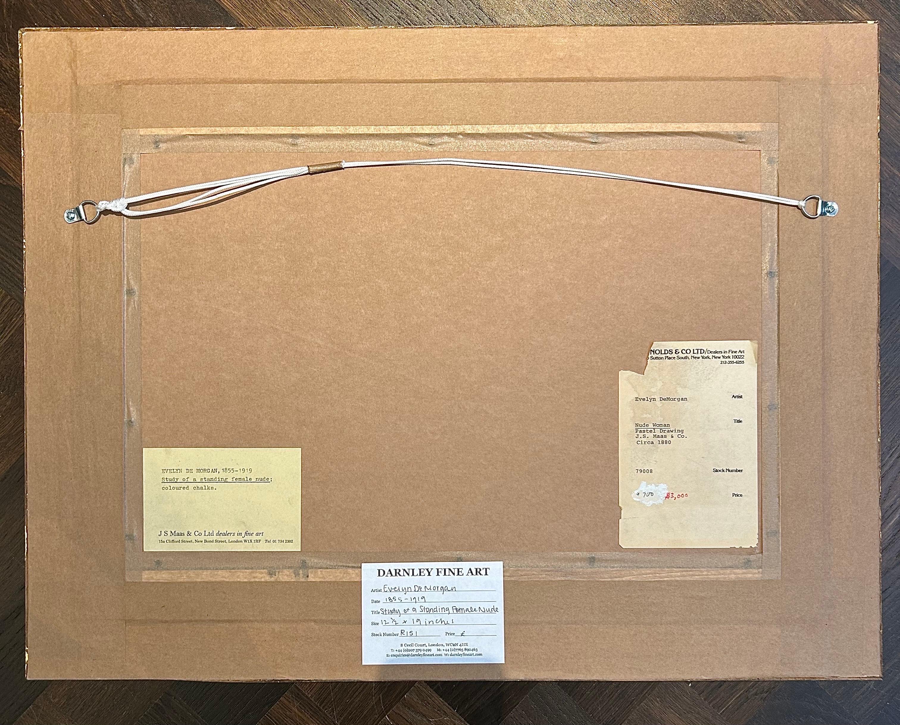 Estudio de un desnudo femenino de pie en venta 2