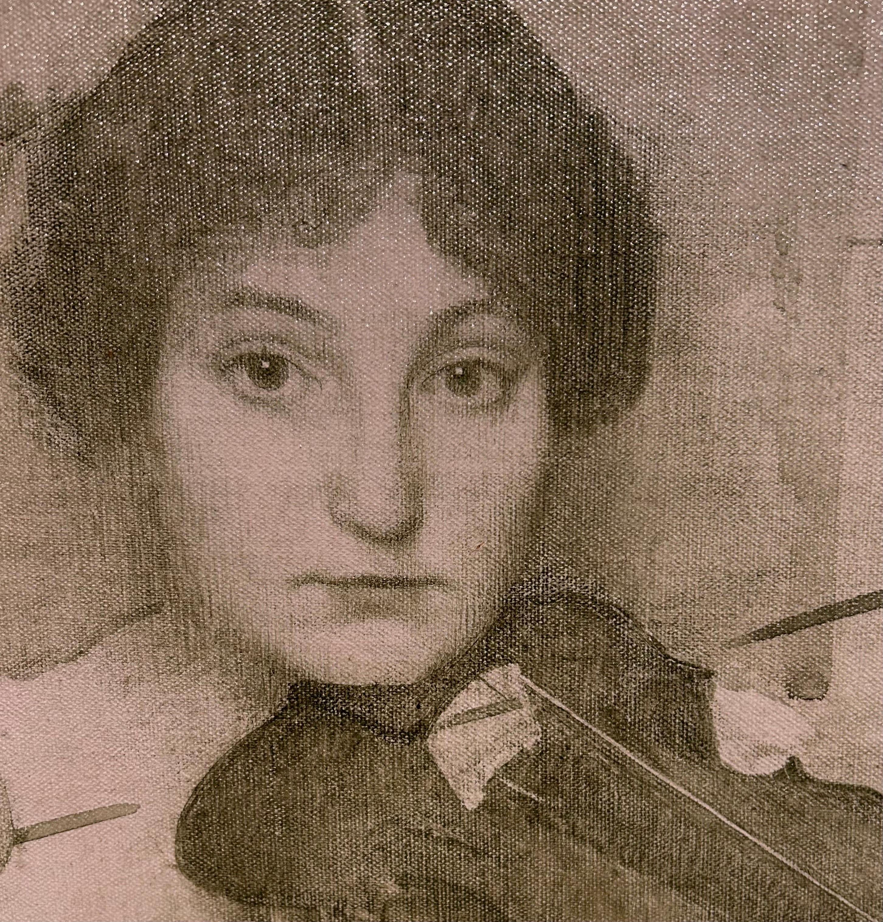 Study of the Violinist for Holy Motherhood, vorraffaelitische Malerei, Newlyn-Schule, Öl im Angebot 2