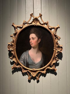 Porträt einer Dame, Öl auf Leinwand, Gemälde des 18. Jahrhunderts, England