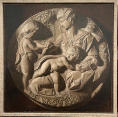 The Virgin and Child with the Infant St John, 20th Century British Oil on Canvas