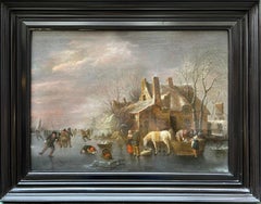 Winter Landscape with Ice Skaters