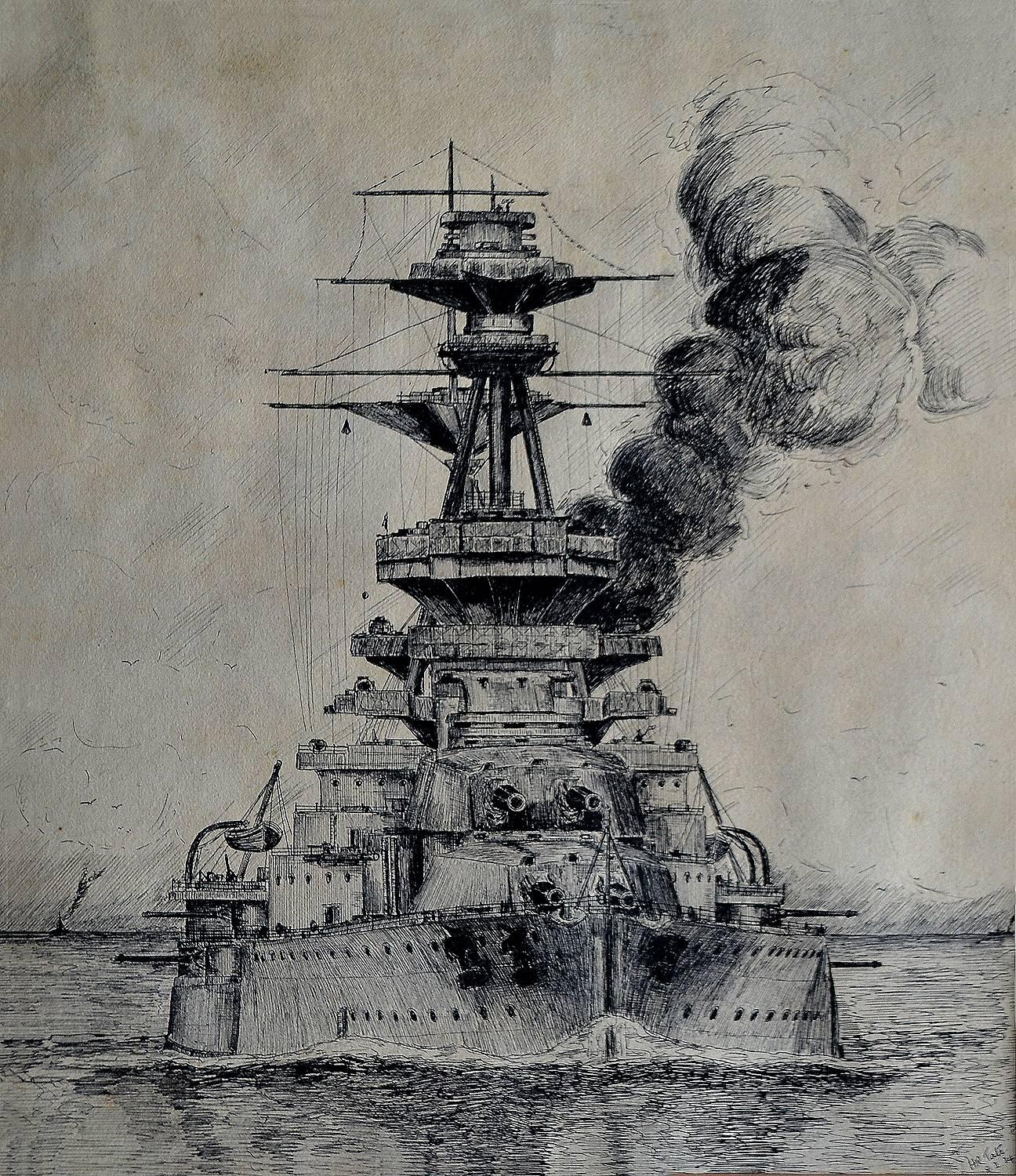 Unknown Figurative Art - HMS Tiger