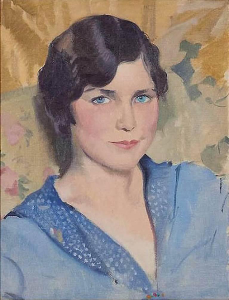 Herbert James Gunn Portrait Painting - Portrait of Angela Blundell