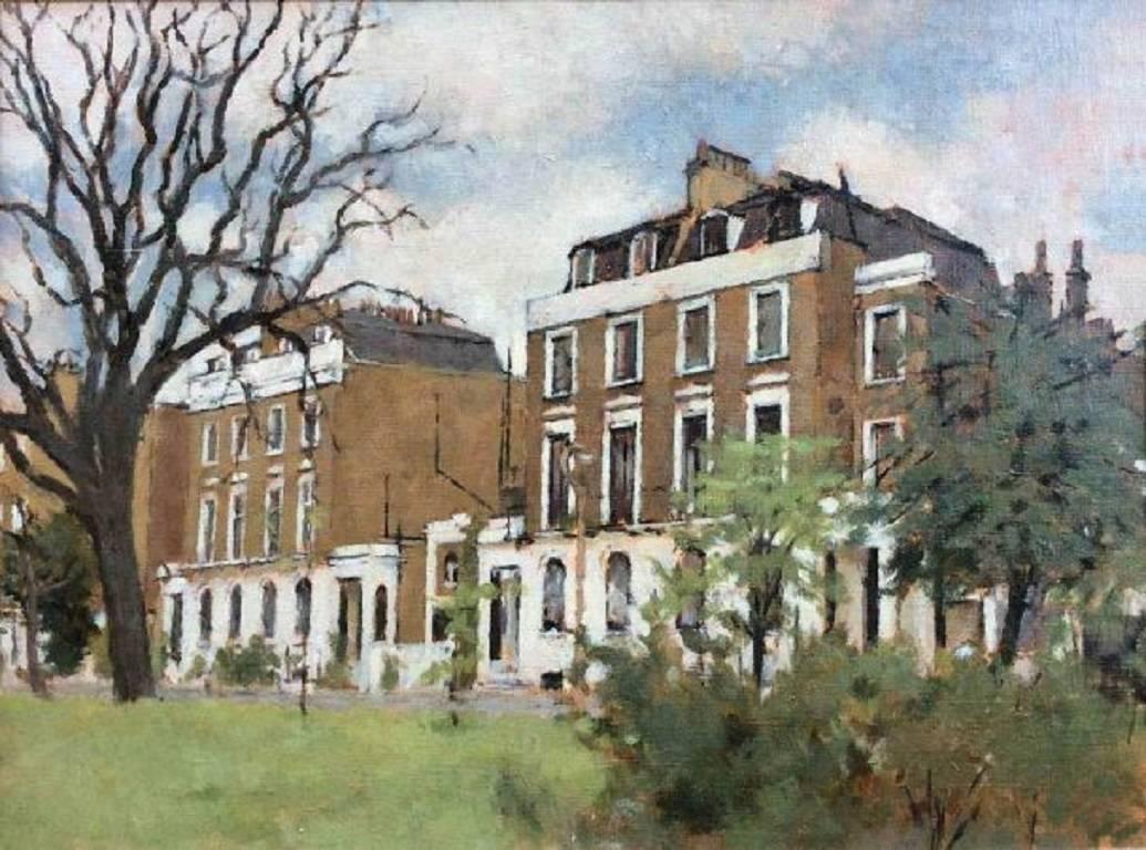 Landscape Painting Gordon Scott - Crescent Grove, Clapham - Huile, 20ème siècle