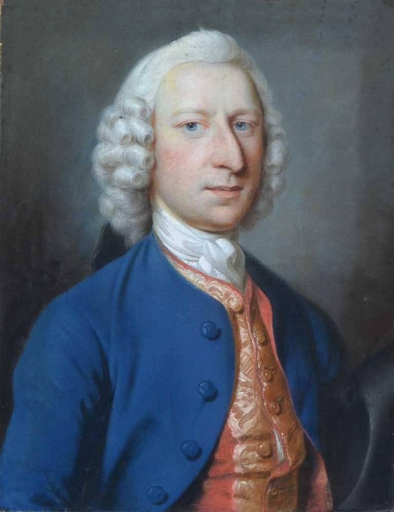Portrait of a Gentleman in a Blue Coat - Art by William Hoare