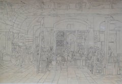 Sartoria di strada al Cairo - Schizzo originale, XIX secolo