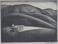 “The Pattern Makers” 1936 California-Style Lithograph by Milford Zornes