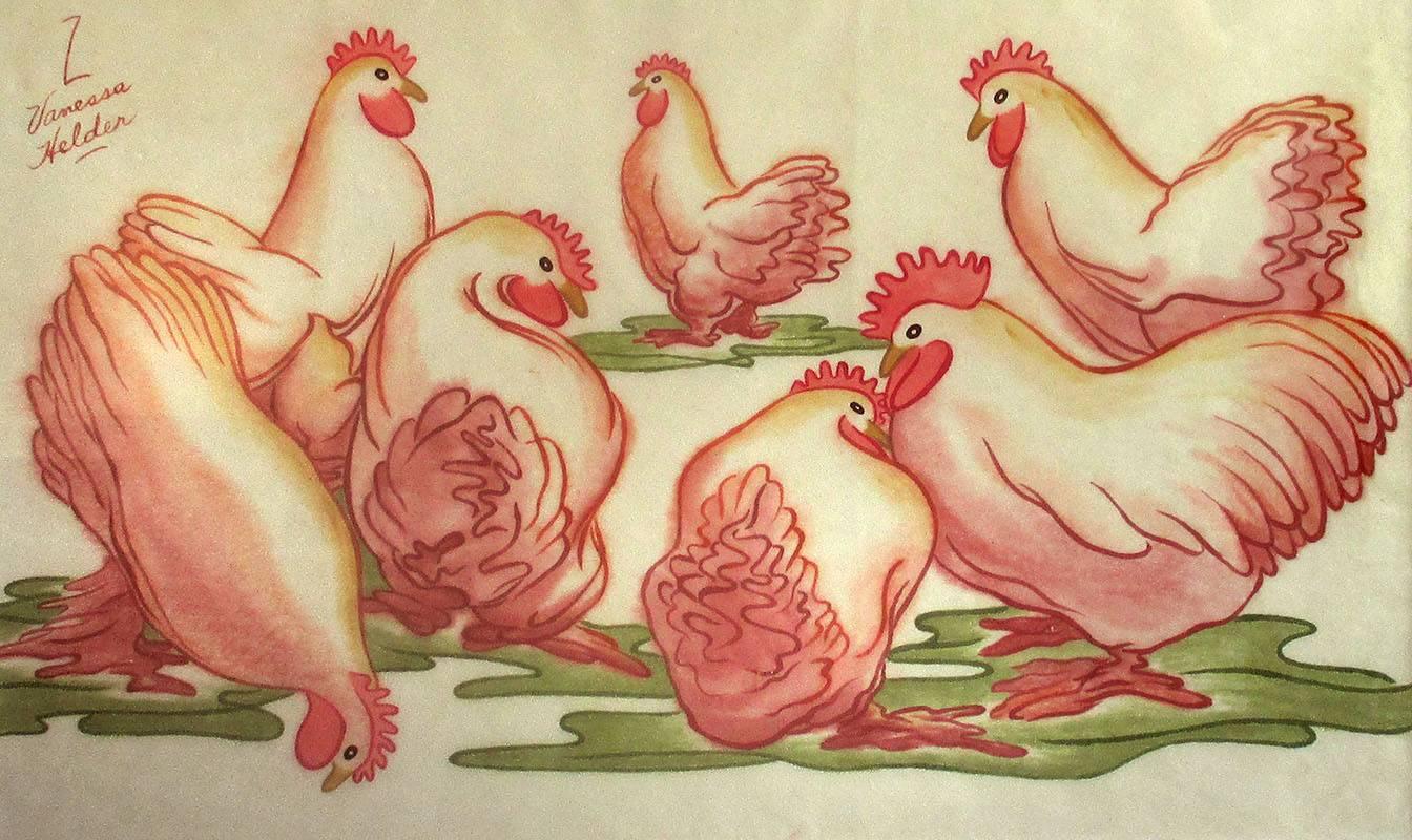 Zama Vanessa Helder Animal Art - Jacqui's Chickens