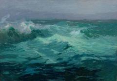 William Ritschel “Whitecaps, 1907” Early California Oil painting