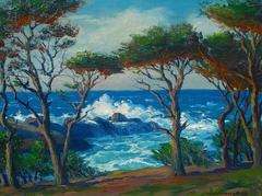 William Henry Price “17 Mile Drive, Pebble Beach” California Oil Painting