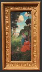 Clark Hobart “California Idyll” Early California Oil painting circa 1920's