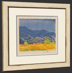 Gustave Baumann “Rain in the Mountains” Color Woodblock Print dated 1956