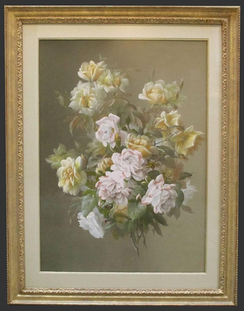 Raoul de Longpre “Floral” Early French still-life painting circa 1890's For Sale 1