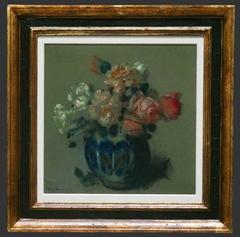 Alfredo Ramos Martinez “Floral Still-Life” Original Mexican Pastel circa 1940's
