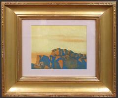 “Indian Dwelling” Watercolor by California Modernist/Tonalist Francis McComas