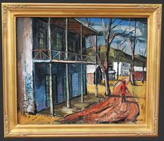 “Volcano, CA” California Modernist painting circa 1940's by Lundy Siegriest