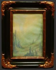 “Coral Structure” 1939 Oil painting on leather by Zarh Pritchard