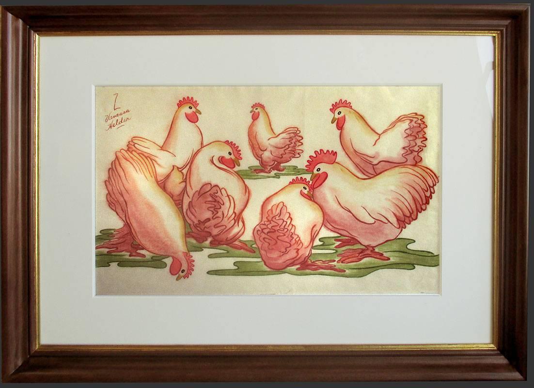 Jacqui's Chickens - Art by Zama Vanessa Helder