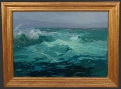 William Ritschel “Whitecaps, 1907” Early California Oil painting