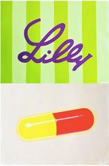 Green Striped Lilly/Pill Diptych