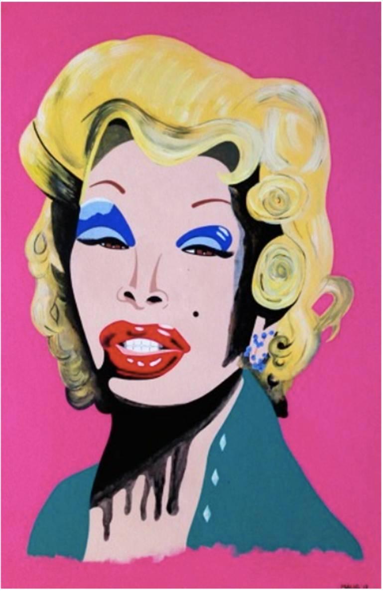 Alig/Warhol Amanda (Pink) - Painting by Michael Alig