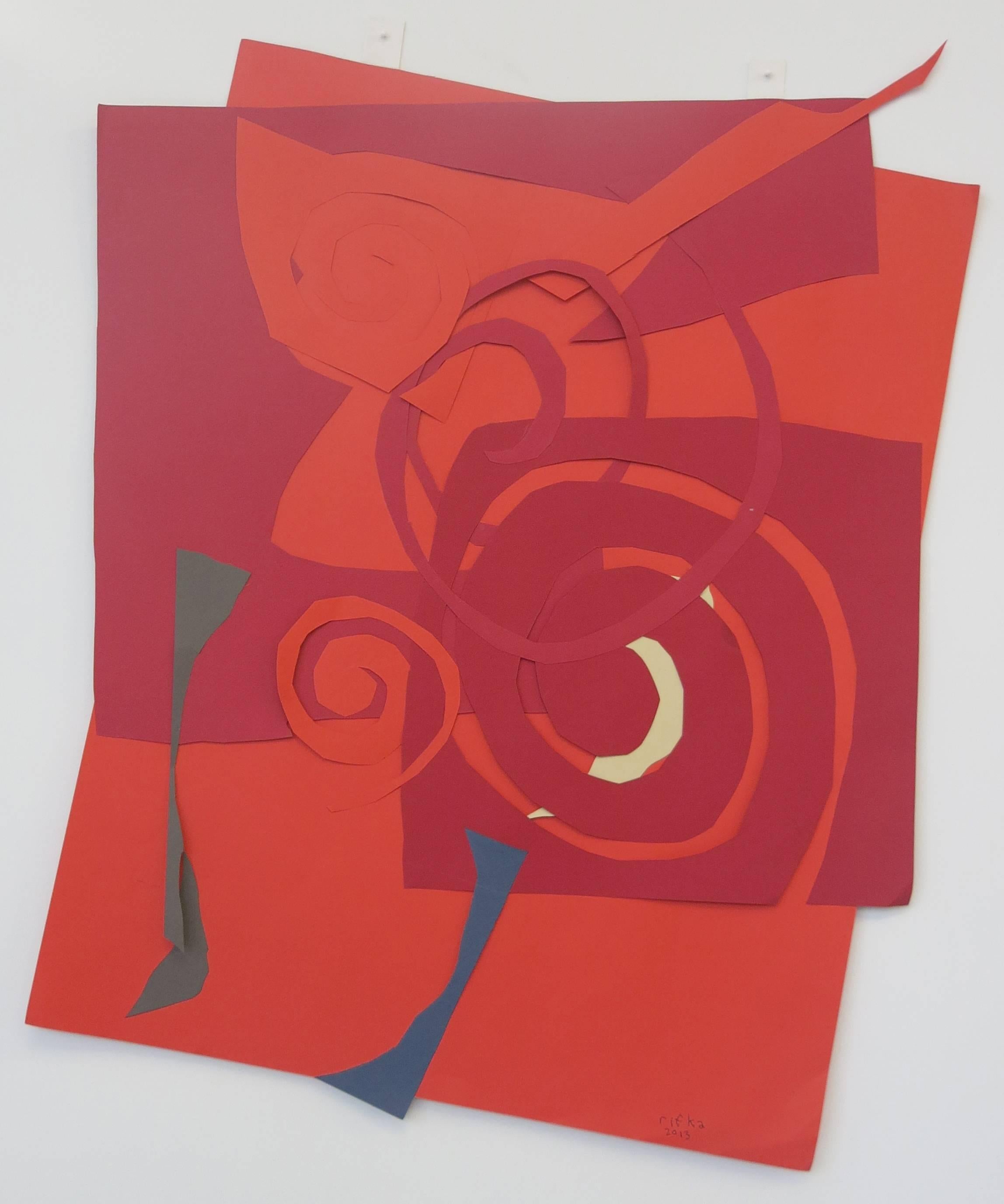 Spiralling Red - Art by Judy Rifka