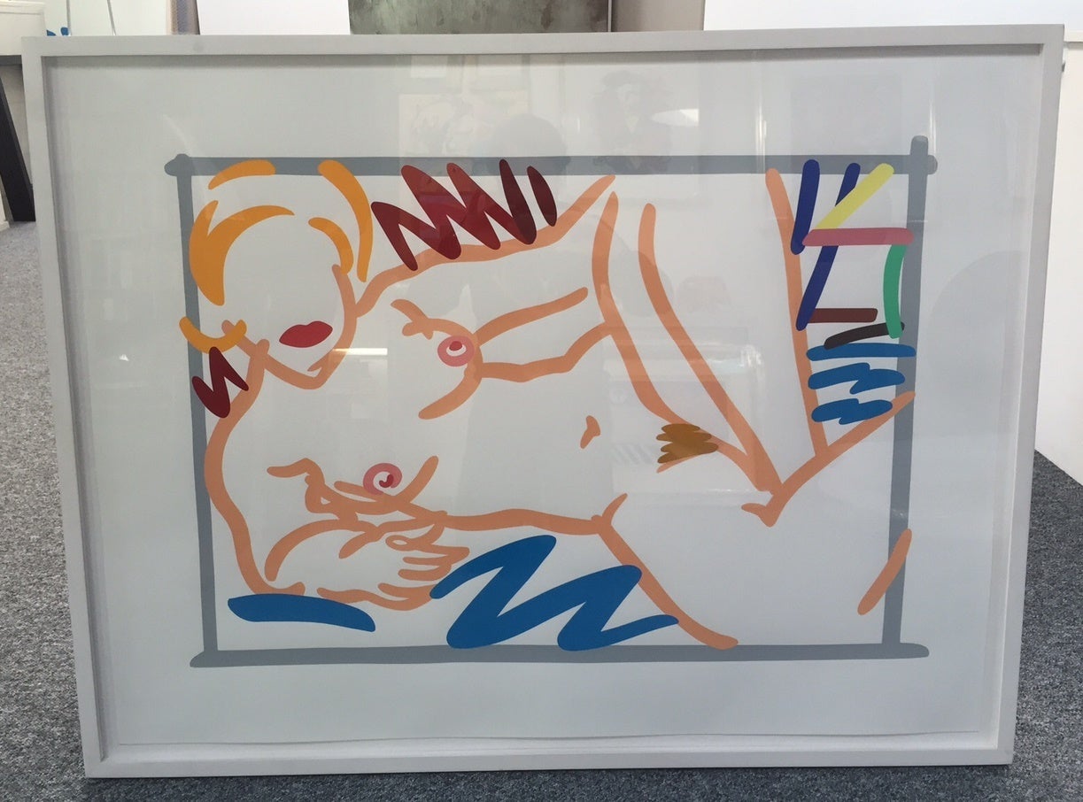 Judy with blue blanket - Print by Tom Wesselmann