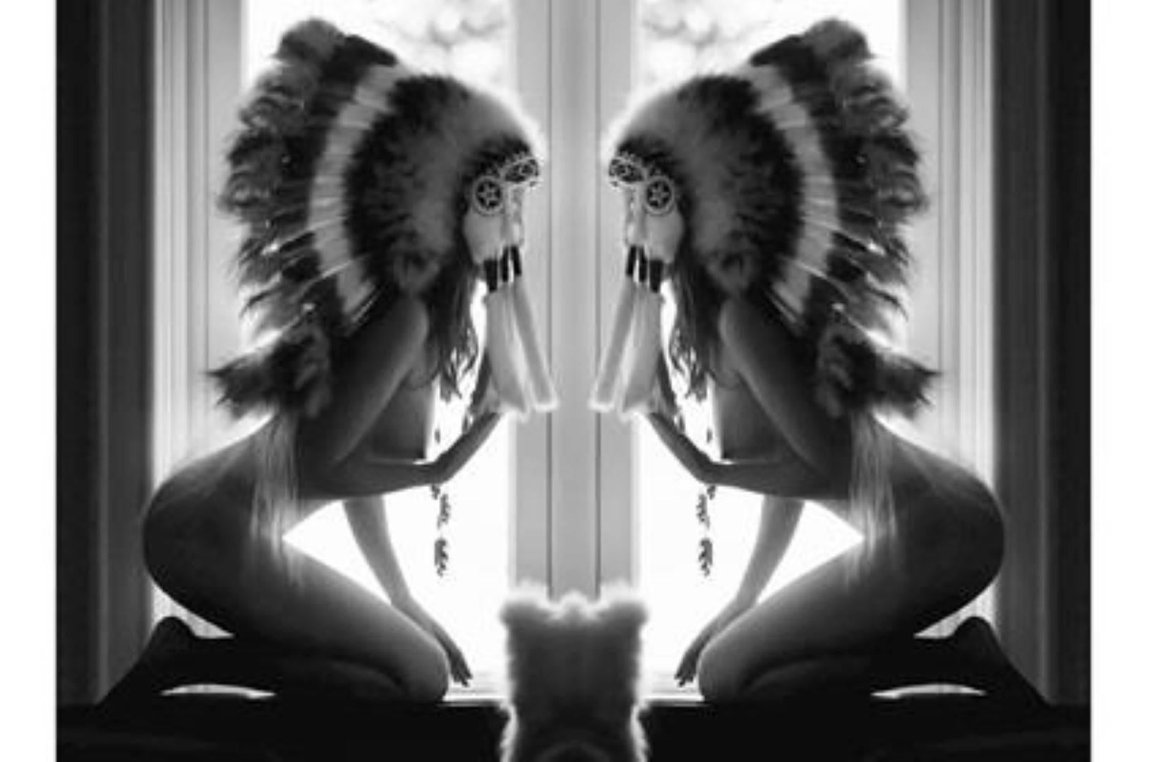 Gaby Fling Black and White Photograph - Indian twins