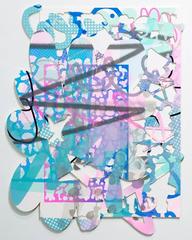 Rachel Livedalen, Mandy, framed laser cut screenprint collage