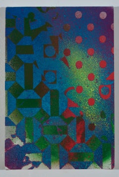 Zeke Williams, Turnip, abstract contemporary acrylic and inkjet on canvas