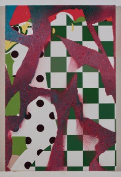 Zeke Williams, Chessboard, acrylic and inkjet on canvas 