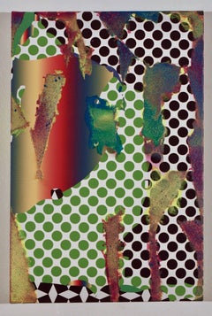 Zeke Williams, Dot Decay, inkjet and acrylic on canvas 