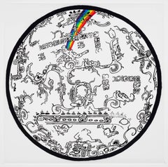 Rene Trevino, Ascension (Rainbow Roar), framed acrylic on mylar wall painting