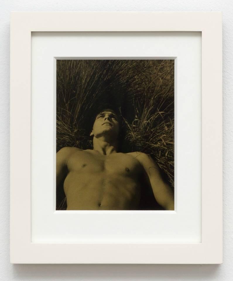 Framed silver gelatin print of a male nude figure in Adirondack Park, New York, by famed fashion photographer Bruce Weber.

Bruce Weber (born March 29, 1946) is an American fashion photographer and occasional filmmaker. He is most widely known for