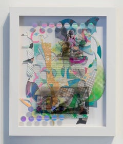 Rachel Livedalen, Boredom and Bad Bitches I, framed feminist collage art