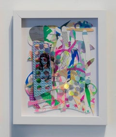 Rachel Livedalen, Boredom and Bad Bitches III, framed Liz Taylor collage art