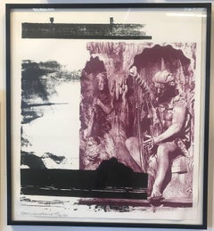 Robert Rauschenberg, Dallas Cares, signed framed limited edition lithograph 